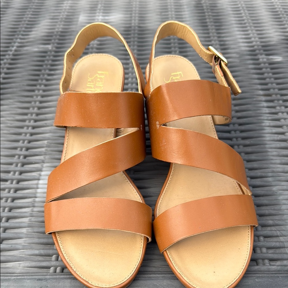 Brown Leather Sandals Franco Sarto